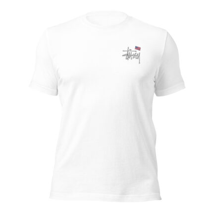 Unisex Stussy american flag t-shirt
